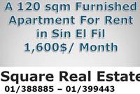 A 120 Sqm Furnished Apartment For Rent In Sin El Fil